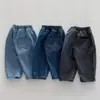 Jeans para Niños 2026 Otoño Nuevo Estilo Unisex Bebé Multicolores Pantalones Casuales Cintura Elástica Pierna Recta Suelta Pantalones Largos Modernos