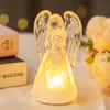 Transfronteiriço Novo LED Luminoso Anjinho Acrílico Cristal Anjo Enfeites Decoração de Natal Anjo Luz Noturna