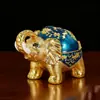 Cenicero de Elefante de Lujo Ligero con Tapa, Cenicero Anti-Ceniza Volante, Cenicero Retro Creativo de Lujo Ligero para Sala de Estar Hogar, Adornos
