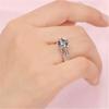 Anillo Clásico Transfronterizo de Venta Caliente de Seis Garras Anillo de Diamantes de 3 Quilates Chapado en Oro Blanco Anillo para Mujer Joyería de Lujo Europea y Americana