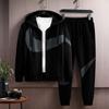 Traje Deportivo para Hombre Otoño e Invierno Nueva Llegada Adolescente Moderno Holgado con Capucha Forrado de Felpa Engrosado Traje Moda para Hombre Traje para Hombre