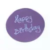 Decoración Acrílica para Cupcakes de Feliz Cumpleaños Redonda Grabada con Láser Decoración de Regalo para Fiesta de Cumpleaños