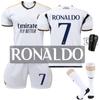 2324 Novo Uniforme de Futebol do Real Madrid Home 7 Vinicius 5 Bellingham 11 Rodrygo 9 Mbappé
