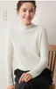 Suéter de Cachemir de Canalé de Cuello Alto Ajustado de una Sola Pieza Sin Costuras Suéter Base de Punto Nuevo para Mujer Otoño/Invierno Transfronterizo