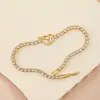 Pulseira Ins Estilo Brilhante Cheia de Zircônia Diamante Cubo de Açúcar Trevo de Quatro Folhas para Mulheres, Luxo Acessível e Pulseira de Cobre Banhada a Ouro Real de Alta Qualidade