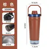 Vaso agitador portátil de gran capacidad transfronterizo, vaso con aislamiento al vacío de acero inoxidable 304, vaso de agua portátil multicolor para fitness con almacenamiento