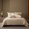 Venda Direta de Fábrica Algodão de Fibra Longa de Xinjiang Jacquard Embossado Conjunto de Cama de Quatro Peças Cor Simples Roupa de Cama Disponível para Quatro Estações Atacado