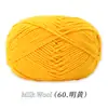 Ovillo de Hilo de Algodón Leche de 4 Hebras, Ovillo de Hilo Medio-Grueso para Crochet Hecho a Mano, Muñeca de Crochet DIY, Bolso, Hilo para Suéter de Bebé