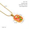Colgante de Tulipán Retro Francés Pintado al Óleo para Mujer, Diseño Nicho, Elegante Collar de Cadena para Clavícula de Acero de Titanio para Mujer
