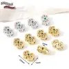Banhado a Cobre Ouro Real Microincrustado com Diamantes com Espaçadores de Zircônio Cortados em Furo Grande Contas Pulseira Colar Corrente para Celular Contas para DIY Soltas
