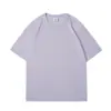 Camiseta de Algodón de Xinjiang 230g Algodón Pesado Manga Corta para Hombre y Mujer Parejas Media Manga Verano Blanca Cuello Redondo Camiseta Básica Holgada