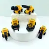 Figuras Decorativas de Pastel de Plástico de Vinilo con Forma de Huevo de Dibujos Animados para Fiestas de Cumpleaños Infantiles, Mesas de Postres y Decoraciones para Hornear