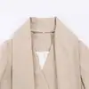 Ropa de Mujer al por Mayor Transfronteriza Estilo Europeo y Americano Primavera 2026 Nueva Moda Sencillo Blazer de Manga Larga con Cuello Bufanda