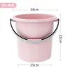 Cubo de almacenamiento de agua para el hogar, cubo grande de plástico engrosado, cubo redondo grande portátil para dormitorio de estudiantes con cubo de ropa resistente a caídas, lavabo