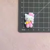 Novo Laço Gatinho Desenho Animado Cola Creme Artesanal DIY Acessórios de Resina Joias Buraco Fivela de Sapato Pacote de Material Lote
