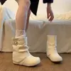 Botines Birkenstock para mujer que aumentan la altura interna para personas bajas 2026 nuevos botines holgados de otoño botines para pierna de pantalón hebilla botines de moda