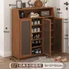 Porta de armário de sapatos doméstico interno simples sapateira multicamadas artefato de armazenamento para casa economia de espaço dormitório casa de aluguel