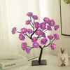 Lámpara de árbol de rosas artificiales LED transfronteriza, nuevo producto de iluminación de Amazon, luz nocturna de ambiente para habitación, lámpara decorativa creativa