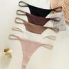 Calcinha Fio Dental Sexy Fina Sem Costura Cruzada para Meninas Fitness Roupa Íntima Peça Única Algodão Puro no Fundilho Roupa Íntima T-String Feminina