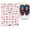 Pegatinas de uñas transfronterizas para San Valentín, venta al por mayor, diseño de pareja, rosa roja, amor, letras en inglés, pegatinas adhesivas traseras
