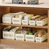 Caixas de armazenamento para armários de cozinha, organizadores de mesa, armazenamento de lanches e cosméticos, cestas de armazenamento retangulares para casa, cestas organizadoras de plástico para cozinha