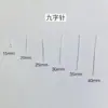Prata Esterlina S925 T-pin de Agulha de 9 caracteres Fabricação de Conexão de Brinco Placa Pressionada Fivela Conexão de Corda Trançada à Mão Acessórios DIY Joias