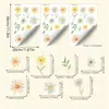 Brup Adesivos de Parede Margarida Aquarela Estilo Ins Plantas Verdes Frescas Adesivos de Decoração para Quarto de Crianças Removível Br4716C