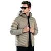 Chaqueta de Algodón Ligera con Capucha para Hombre, Cálida, de Canalé, Nueva para Otoño e Invierno, Chaqueta de Algodón Casual de Negocios para Hombre, Transfronteriza