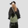 Bolsa Grande de Capacidad para Estudiantes Modelo Nuevo 2025 Tela Plisada Bolso de Axila Bolso de Hombro Único Cruzado Bolso de Viaje de Nicho