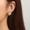 Pendientes de acero inoxidable con incrustaciones de perlas de alta gama estilo corte francés INS, pendientes chapados en oro de 18 quilates para mujer, venta al por mayor