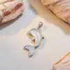 Colar Pingente de Golfinho Azul da Moda, Design Minimalista Único, Acessório Versátil para Colares e Pulseiras