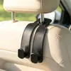 Gancho para coche, gancho doble para respaldo de asiento, gancho de almacenamiento para coche, soporte de gancho para reposacabezas del asiento trasero