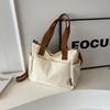 Bolsa de Lona para Estudiante Universitario para Clase Mujer 2025 Nueva Ropa Casual de Trabajo Gran Capacidad Un Hombro Cruzado Bolsa Grande Bolsa Tote