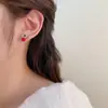 Brincos de Ratinho Fofo para Mulheres, Brincos de Festival da Primavera, Pequenos Brincos Vermelhos Simples da Moda para Mulheres, Acessórios do Ano Animal