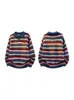 Suéter de Punto Rayado Estilo Americano Moderno Perezoso Retro Holgado Cuello Polo Unisex Otoño e Invierno Nuevo Top de Cuello Solapa