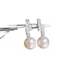 Acessórios DIY Prata de Lei S925 Suportes para Brincos de Pérola de Alta Qualidade Brincos Estilosos Acessórios de Suportes de Prata 8-12mm