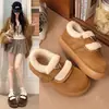 Zapatos Birkenstock de Suela Gruesa con Forro de Felpa que Cubren el Talón para Mujer Otoño/Invierno 2026 Nuevos Zapatos Cálidos Peludos Casuales Zapatos Casuales de Algodón