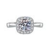 Anillo ajustable de imitación de diamantes Moussan para niñas, estilo europeo y americano, de Amazon, creativo y de moda.