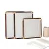 Moldura para Fotos Estilo Chinês Canto de Cobre Moldura Vazia para Montagem de Caligrafia e Pinturas, Moldura de Mesa e de Parede para Exibição de Ponto Cruz e Recorte de Papel