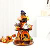 Soporte para Pastel de Exhibición de Mesa de Postres de Halloween Transfronterizo, Escena de Fiesta de Halloween de Tres Niveles, Cantidad Mínima de Pedido Baja
