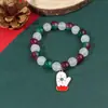 Pulsera de Estilo Navideño de Amazon Transfronteriza Joyería Cristal Heterosexual con Cuentas Pulsera para Mujer Joyería de Mano Navideña Venta al por Mayor