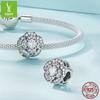 Ziyun original de plata con incrustaciones de circonita s925, cuentas de camelia de plata, accesorios de pulsera de bricolaje elegantes europeos y americanos