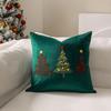 Funda de Cojín Decorativa Navideña de Reno Seleccionada Cuidadosamente, Best-Seller Transfronterizo, Estampado Dorado, Estilo Bordado de Copo de Nieve Otoño e Invierno
