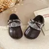 Zapatos de Cuero con Moño para Niña Pequeña 2026 Primavera/Otoño Nuevos Zapatos Individuales Versátiles de Princesa Elegantes para Niños Suela Suave para Bebé