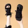 Sandalias Populares de Suela Gruesa con Cordones para Mujer 2026 Nuevas de Verano Casual Cómodas de Moda Romanas Zapatos de Playa para Mujer que Combinan con Faldas