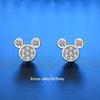 Brincos Fofos de Cabeça do Mickey com Zircônia para Mulheres, Brincos e Acessórios de Moda Criativos e Doces do Mickey Mouse Presente para Meninas