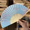 Abanico de Bambú Personalizado Estilo Antiguo, Abanico Plegable Portátil de Verano, Abanico de Danza Estilo Japonés, Abanico Antiguo Hanfu, Abanico para Mujer Estilo Japonés, Abanico Plegable Pequeño