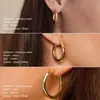 EManco aretes de aro redondos simples aretes nuevos transfronterizos europeos y americanos aretes personalizados aretes de acero inoxidable