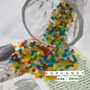 Grãos de Arroz Domésticos Contas de Vidro Fosco Transparente Material para Bordado Pulseira Colar Brincos Flor de Contas Material DIY Feito à Mão Contas