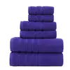 Juego de Toallas Lisas Transfronterizo Juego de Tres Piezas Algodón Puro Absorbente para Baño Toalla de Mano Juego de Regalo de Exportación Logo Personalizado en Toalla